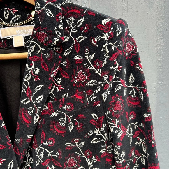 Michael Kors botanical velvet blazer, size 4 - Picture 7 of 11